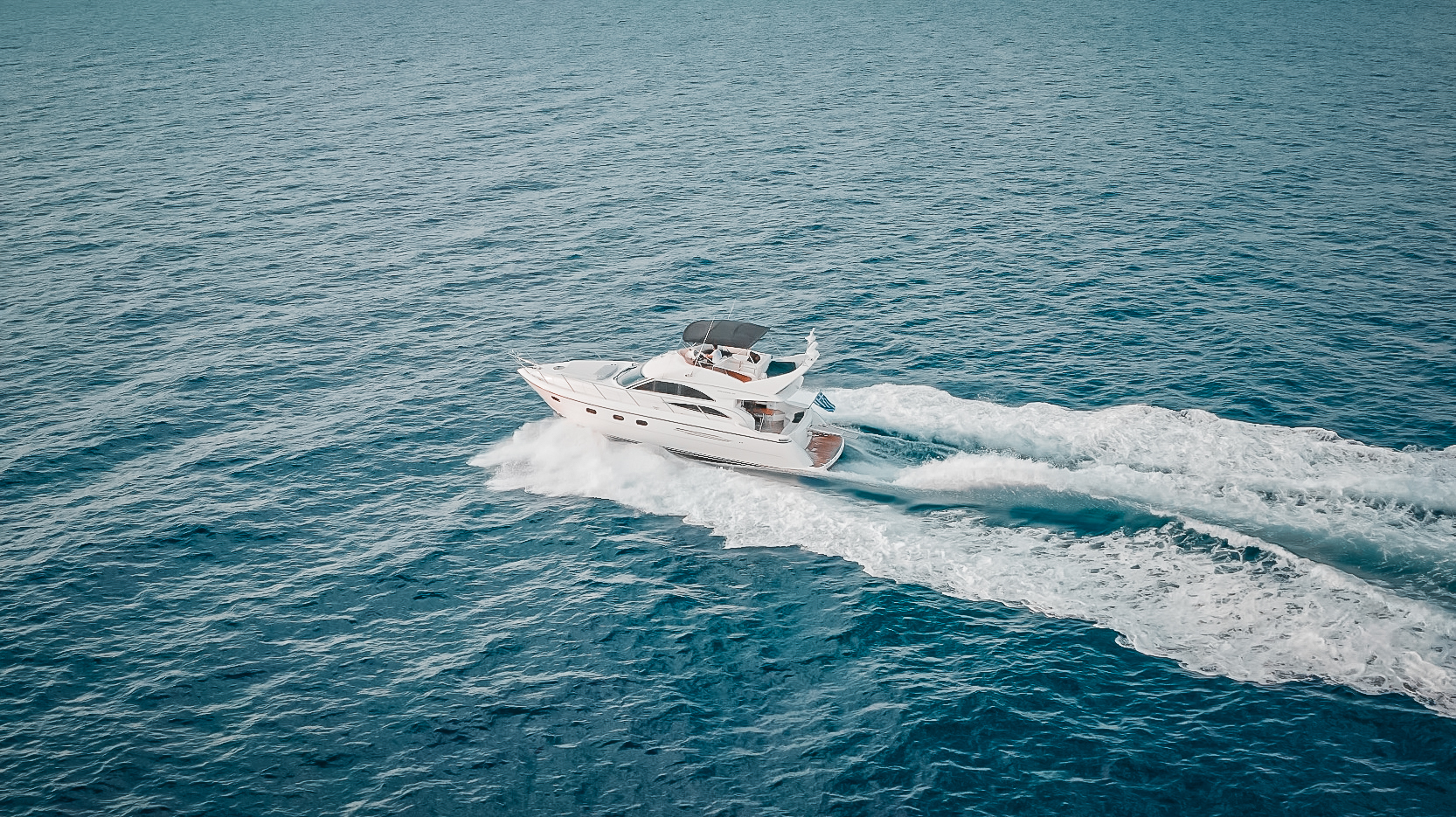 Yacht at speed on the Aegean